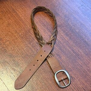 Fossil Vintage Tan Leather Braided Women’s Belt